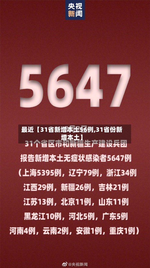 最近【31省新增本土56例,31省份新增本土】-第2张图片